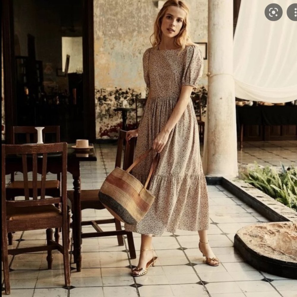 Doen Dune Dress Sienna Champignon Floral size XS EUC